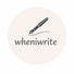 Wheniwrite - Home